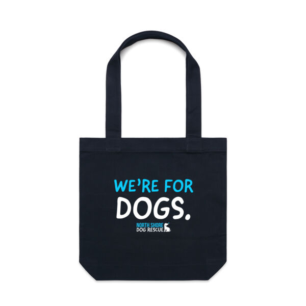 NSDR We're for dogs Canvas Tote Bag Thumbnail