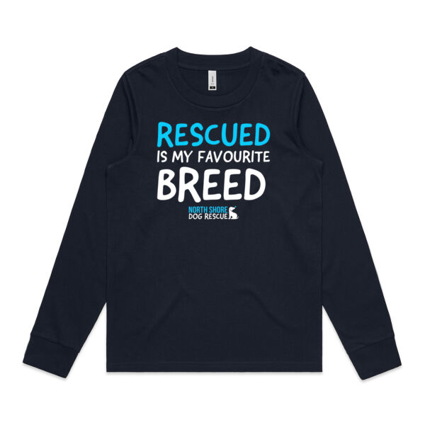 NSDR Rescued is my favourite breed Womens Long Sleeve T-Shirt Thumbnail