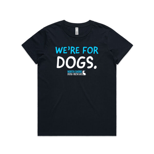 NSDR We're for dogs. Womens Short Sleeve T-shirt Thumbnail