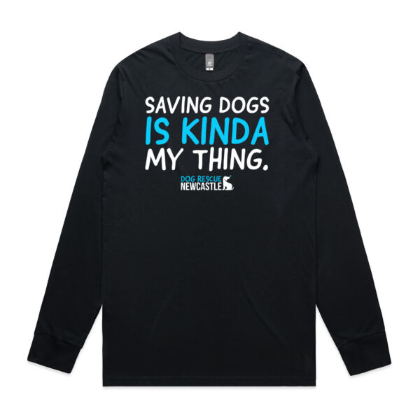 DRN Saving Dogs is my kinda thing. Mens Long Sleeve T-shirt Thumbnail