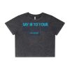 Wo's Stone Wash Heavy Crop Tee Thumbnail